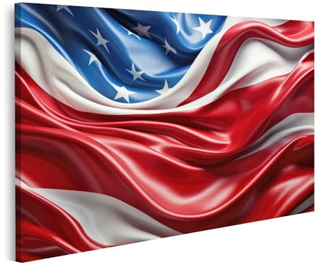 islandburner Bild auf Leinwand Amerikanische Flagge Usa Staaten Sterne Feier Bilder Wandbilder Poster