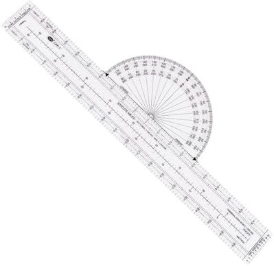 LOVIVER Plotter Aviation Slide Ruler Pilotenzubehör Feste beidseitige Messung der Flugnavigation für Navigationszwecke, CFP1