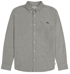 Wrangler T- Shirt Oxford Tricot, Gris, XL Homme