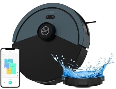 Hoover HG430H Hydro Robot Aspirateur Laveur, Puissant 4000Pa en Aspiration, Tous Sols, Navigation Laser, Capteur d'obstacles, Station de Recharge, Connecté, Application HG4 Personnalisable