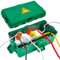 Hrensaw Medium Outdoor Electrical Box(10.6x5.7x4.9in), Weatherproof Connection Box w/6 Cable Entry, IP54 Waterproof Extension Cord Cover Protect Power Strip,Timer,Socket,Plug,Holiday Lights,Green