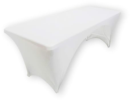 colourliving Hussen für Bierzeltgarnitur weiß auch geeignet für Koffer-Klaptisch und Koffer-Klappbank Biertischhusse Bierbank Husse (Biertisch 182x75x74)