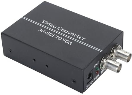 SDI-zu-VGA-Soundkonverter, Unterstützt SD HD 3G Long Distance 1080P SDI-zu-VGA-Konverter Plug and Play mit 3,5-mm-Ausgang für die Anzeige (EU-Stecker)