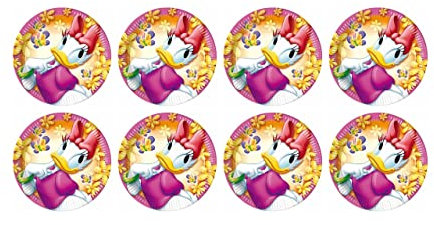 ALMACENESADAN, 5121, Pack fiesta cumpleaños; pack 8 platos de cartón 23 cm; de la licencia (Deasy)