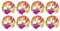 ALMACENESADAN, 5121, Pack fiesta cumpleaños; pack 8 platos de cartón 23 cm; de la licencia (Deasy)