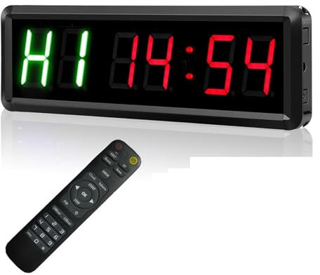 DIGNIFE Fitnessstudio-Timer, LED-programmierbare Intervall-Timer, 1,5-Zoll-Fitness-Timer mit Charakter, Count Up/Down-Fitness-Trainings-Timer,Intervall-Timer