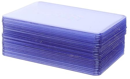 Hohopeti 50 Stück Kartenabdeckung Sammelkartenhüllen Spiel Ärmel Kartenhüllen für Brettspiele Sammelkartenetui Kartenhalter Handy-Lanyard Karten-Display-Abdeckungen Klare Kartenhüllen PVC