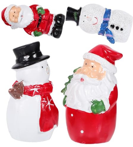CORHAD 4pcs Santa Figurine Weihnachten Dekorationen Entzückende Santa Modell Für Home Interior