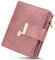 WACCET Portefeuille Femme Petit, Porte Monnaie Femme avec Blocage RFID en Cuir PU Grande Capacité avec 14 Slots de Carte et Poche à Fermeture Éclair Pièces Court Porte Feuille pour Femmes