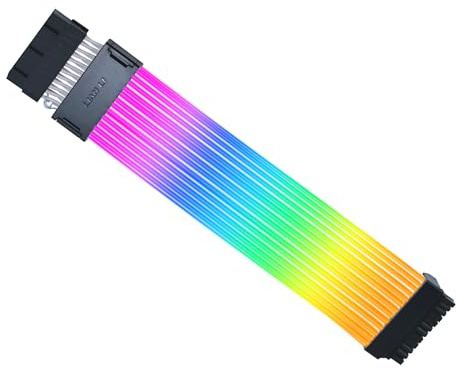 Lian Li Strimer Wireless 24 Pin (PW24-1W) - Addressable RGB Power Extension Cable - 2.4 GHz Wireless Control - Wireless Controller NOT Included and it is Required