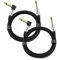 Adoerpai Confezione da 2 cavi per chitarra da 1/4 di pollice con jack TS dritto da 6,33 mm Spinotto maschio-maschio da angolo retto a diritto (2 M - 2 Pack)