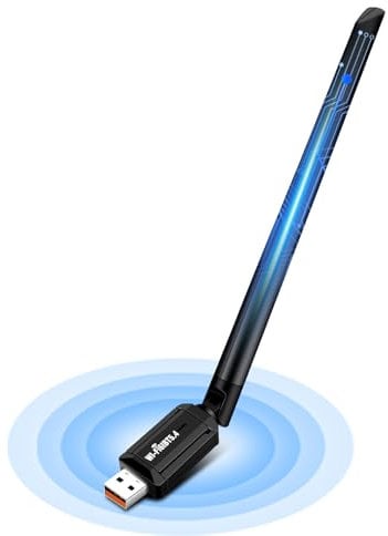 ZHITING Clé WLAN Bluetooth 2 en 1, AX900M Clé WLAN USB pour PC Double Bande 2.4GHz/5GHz avec antenne 5DBi, Dongle Bluetooth5.4 Compatible avec Windows 11/10, Clé WLAN pour Ordinateur/Portable