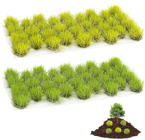 64 Pflanzen Modellbau Gras, Streugras Für Modellbau, Grasbüschel Pflanzen Modell, Modellbau Gras Static, Miniatur Gras Deko,Künstliche Moos Deko Rasen,Mini Büschel Terrain Modell,Für Diorama Miniatur