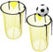 2Pcs Top Bins Soccer Target Net,Football Training Goal,Kids Top Corner Target Net Goals Training Practice Equipment (yellow, medium）