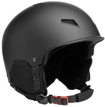Women Snowboard Helmet, Protective Gear Set, Outdoor Adventures, About 52-54cm Adjustable Fit, Ideal for Snow Sports, Cycling, and Outdoor Adventures Color Black