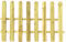 Picket Fence Panel - Natural Brown Garden Wood Fence with Rounded Pickets, Pressure-Treated for Durability | Hand-Built Lawn Fence for Potio and Garden (6FT (L) X 3FT (H))