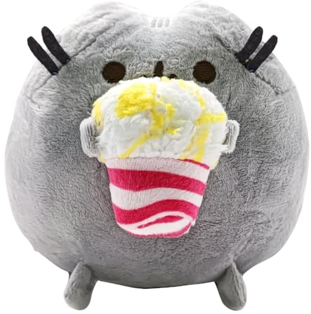 MPQDFG Süßes Katze Plüschtiere,15CM Kawaii Kuscheltier Katze Plüschkissen, Katzen Kuscheltier Matschige Plüschtiere Geburtstag Geschenk für Boys & Girls (Popcorn Blumen)