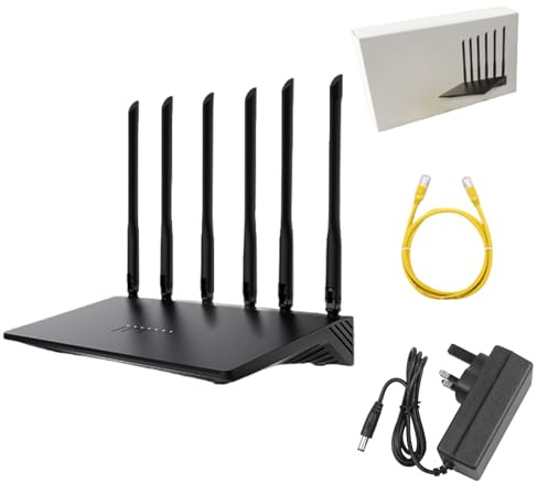 Trovoro WiFi Router WiFi 6 Router - 3000Mbps Dual-Band High-Speed Internet, One-Touch MESH Networking, Six External High-Gain Antennas, MU-MIMO Technology, for Homes and Offices
