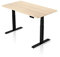 - AGIL - Elektrisch höhenverstellbarer Schreibtisch - Schwarzes Premium Gestell mit Doppelmotor & Ahorn Tischplatte - 140 x 70 cm - Memory Funktion - Ergonomischer Schreibtisch - mit USB Hub
