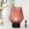 JHY DESIGN Glass Cordless Table Lamp with 6 Hour Timer 22cm High with 6 Hour Timer Battery LED Lantern for Bedroom Living Room Home Decor Parties Indoor Outdoor (1.45M USB Power Connection Included)