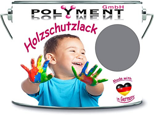 5 Liter Holzschutzlack Holzlack Holzlasur wetterbeständiger Langzeitschutz Wetterschutzfarbe Holzschutzfarbe (RAL 7037 Staubgrau)