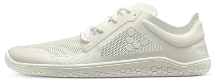 VIVOBAREFOOT Primus Lite III Chaussures véganes légères et Respirantes pour Femme avec Semelle Pieds Nus, Blanc éclatant., 41 EU Large