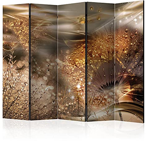 murando Akusticher Raumteiler Pusteblume Foto Paravent 225x172 cm beidseitig auf Vlies-Leinwand bedruckt Trennwand Spanische Wand Sichtschutz Raumtrenner Natur Blumen Abstrakt b-A-0755-z-c