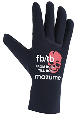 mazume Neopren Handschuhe für Hecht und Zander, Barsch, Forelle, Angeln MZGL-F650 Black / White LL