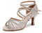 RUYBOZRY Scarpe da Ballo Donna Latino Stivaletti Aperti Donna con Tacco Scarpe da Ballo Strass Salsa Bachata Scarpe da Ballo di Nozze,YCL508-Gold-7.5,EU 35