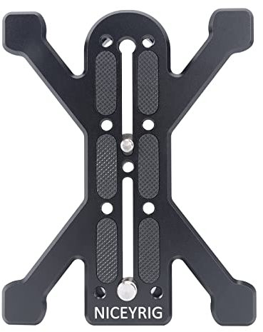 NICEYRIG Quadruped Quick Release Base Plate for DSLR Camera, Cinema Camera, Camcorder Compatible with Arca-Swiss Standard Tripods[Plus Version]