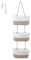 Btstil Hängeorganizer Tür Wand Organizer, 3-Tier Baumwolle Seil Gewebt Wall-Mounted Veranstalter, Organizer Hängend Badbadkorb zur Aufbewahrung für Wohnzimmer, Bad, Schlafzimmer (Leinen)