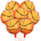 Palloncini di Basket, 12 Pezzi Foil per Pallacanestro - Decorazioni per Feste a Tema Sport, Compleanno Bambini
