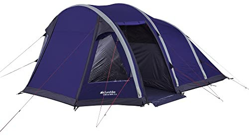 Eurohike Rydal 600 Air Tent for 6 People with Porch and Living Area, 6 Man, Inflatable, Easy to Pitch, Tunnel, Sewn In Groundsheet, Large and Spacious, Family Camping, Festivals, 2000mm HH, Blue