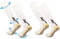 FIBOGOUP 2 Paar Fußballsocken für Kinder | Weiß Universalgröße 32-38 | Flexibel, Rutschfest | Knöchel- und Fußgewölbestütze | Perfekter Sitz, atmungsaktiv | Trete jeden Ball perfekt.