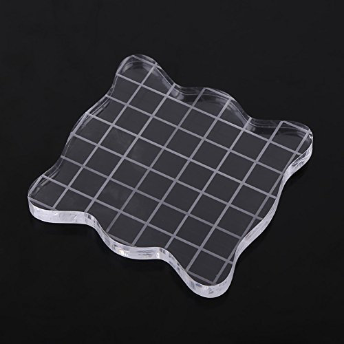 LetCart Acrylblock – Transparenter Acrylblock-Stempel, Acryl-Gummi-Stempelblock, Acryl-Stanzblock Für Scrapbooking-Karten, Silikon-Stempel(7.5 * 7.5cm)
