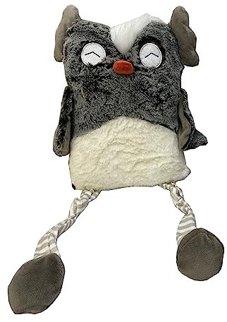 INDA-Exclusiv Hochwertiges kuscheliges Plüschkissen Kinderkissen Kinder Dekokissen Eule Sofakissen Kuschelkissen 30x20cm, Farben:Braun