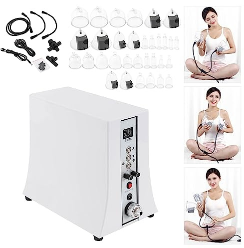 Brustvergrößerungs-Massagegerät Vakuumgerät Schröpfen Massage Sätze, 32 Tassen Elektrische Körper Schröpf-Massage