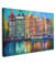 MuchoWow© Impression sur Toile Decoration Murale Peinture 120x80 cm Tableaux Decoratifs Muraux Déco Chambre Tableau Salon Amsterdam - Peinture à l'huile - Canal - Art