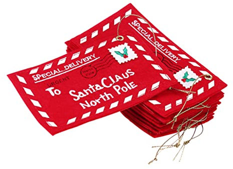 GLEAVI 12St Weihnachtsmann-Umschläge briefumschlag an den weihnachtsmann Filz-Stickerei-Weihnachtstasche briefumschläge weihnachten weihnachtsumschlag Weihnachtsumschläge Geschenktüten