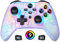 Controlador de conmutación con 2 botones traseros programables y luces de diseño agrietado, 1000 mAh para Switch/Lite/OLED, compatible con Android/iOS/PC (blanco)
