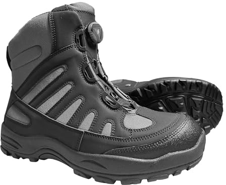 8 Fans Wading Boots for Men&Women Anti-Slip Rubber Sole with Rotating buckle Lacing System for Fishing (Black,W7)