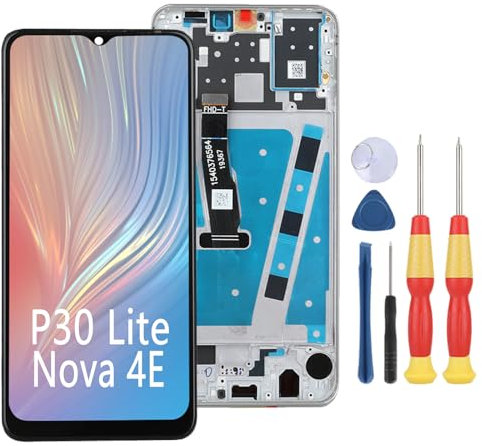 SiuVorZhi LCD Display Kompatibel mit Huawei P30 Lite/Nova 4E (Silber) LCD Display Touchscreen Montage Reparatur Ersatzteile mit Werkzeug