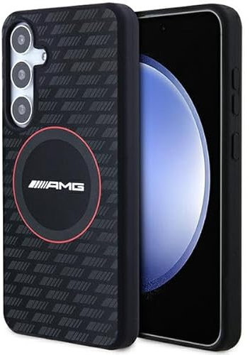 AMG AMHMS24M23SMRK Hülle für S24+ S926 Schwarz hardcase Silicone Carbon Pattern