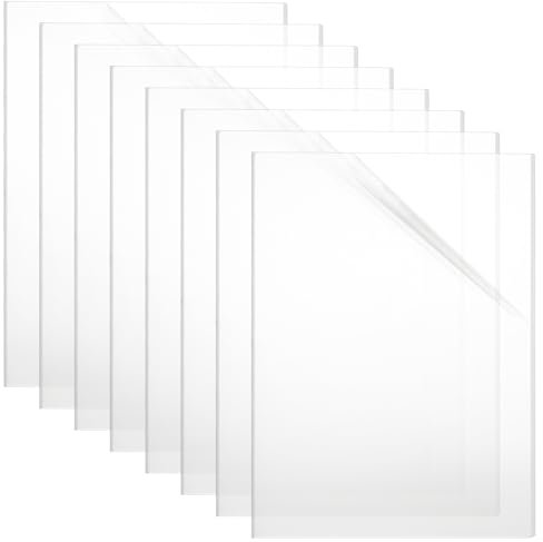 GBACHOOSE Lot de 8 plaques en verre acrylique transparent 150 x 200 x 5 mm Découpe sur mesure pour aquariums, armoires, affichages, cadres photo, décorations de table, signalisation