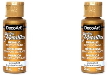 Deco Art Americana Acrylic Metallic Paint, Glorious Gold, 59 ml (Pack of 2)