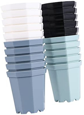 KONTONTY 20 Pièces Pot De Fleurs Simple Plastique pour Maison Pot De Fleurs pour Jardin Pratique pour Plantes Résistantes Et Cactus