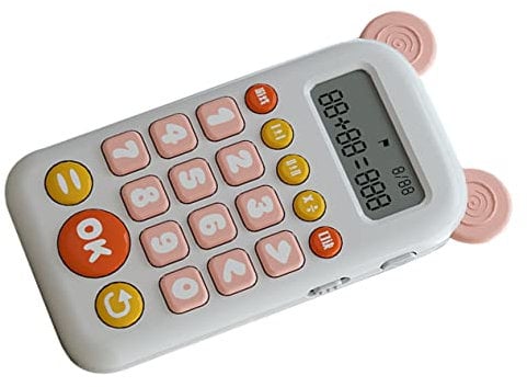 GARVALON mündliche Rechenmaschine Mathe-Spiele für Kinder im Alter von 4-8 Multiplikationsspiele kindererziehung aufklärung Kinder Lern- und Lernspielzeug Mathe-Lernspielzeug Plastik Rosa