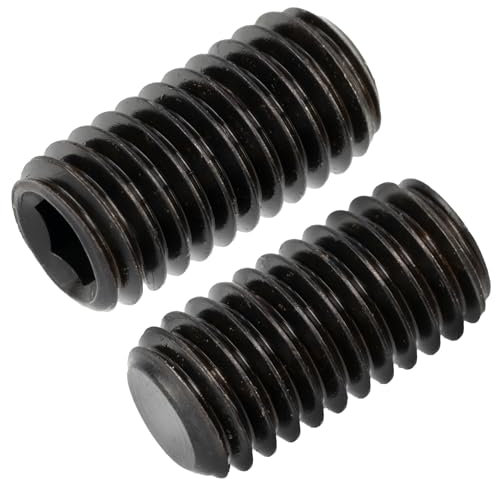 AERZETIX - NV18291 - Lot de 8 Vis de blocage sans tête M5x10mm à bout plat - empreinte hexagonale HEX 2.5 à 6 pans creux - en acier - couleur noir