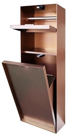 pujindu Duschnische aus Edelstahl, versenkt, wasserdicht, für Badezimmer, Einbau-Mülleimer, Nische für Küche, Wohnzimmer (Gold-A, 60 x 20 x 15 cm)