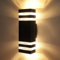CANMEIJIA LED Wall Light, Outdoor Wall Lights IP65 Waterproof Outside Lights Porch Light Front Door Lamp Modern Aluminum Black 3000K Included 2 * 6W GU10 for Garden Hallway Bathroom etc